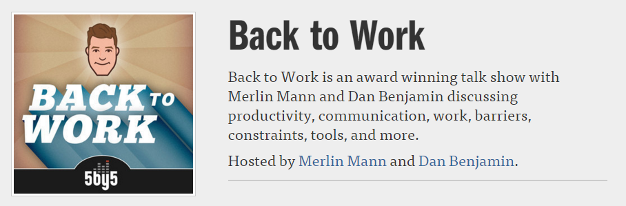 Back to Work podcast logo